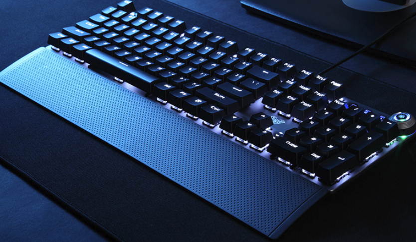 AULA F2088 All  Anti-ghosting Keys, Ergonomic Design, Cool Exterior  USB Wired Real Black Mechanical Gaming Keyboard-Elite Version and White Color Backlit