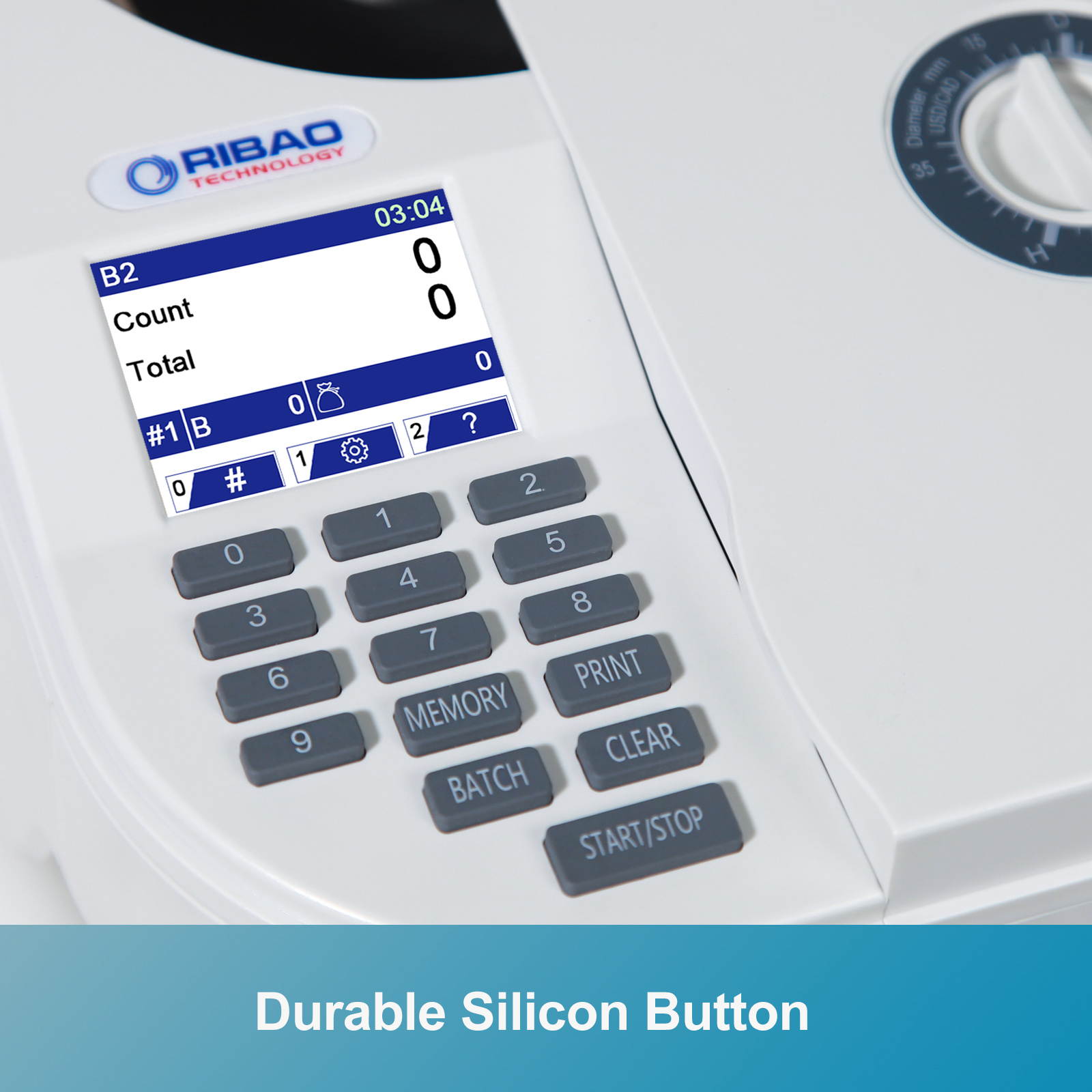 Ribao HCS-25 Portable Automatic Super Quality high Speed Heavy Duty Coin Counter and sorter Color Screen Two Years Warranty