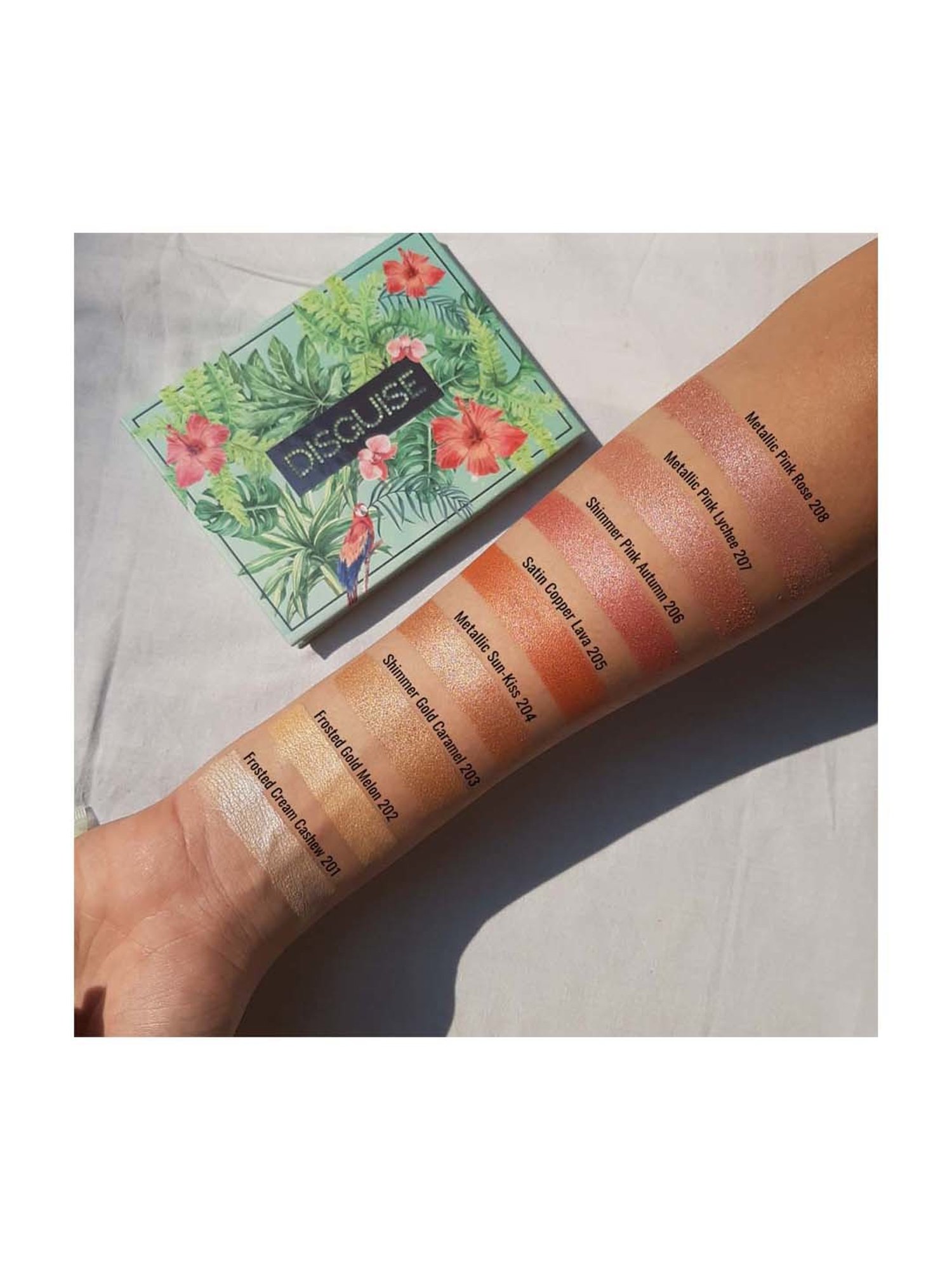 Disguise Cosmetics Satin Smooth Eyeshadow Squares Frosted Cream Cashew 201 - 4.5 Gm