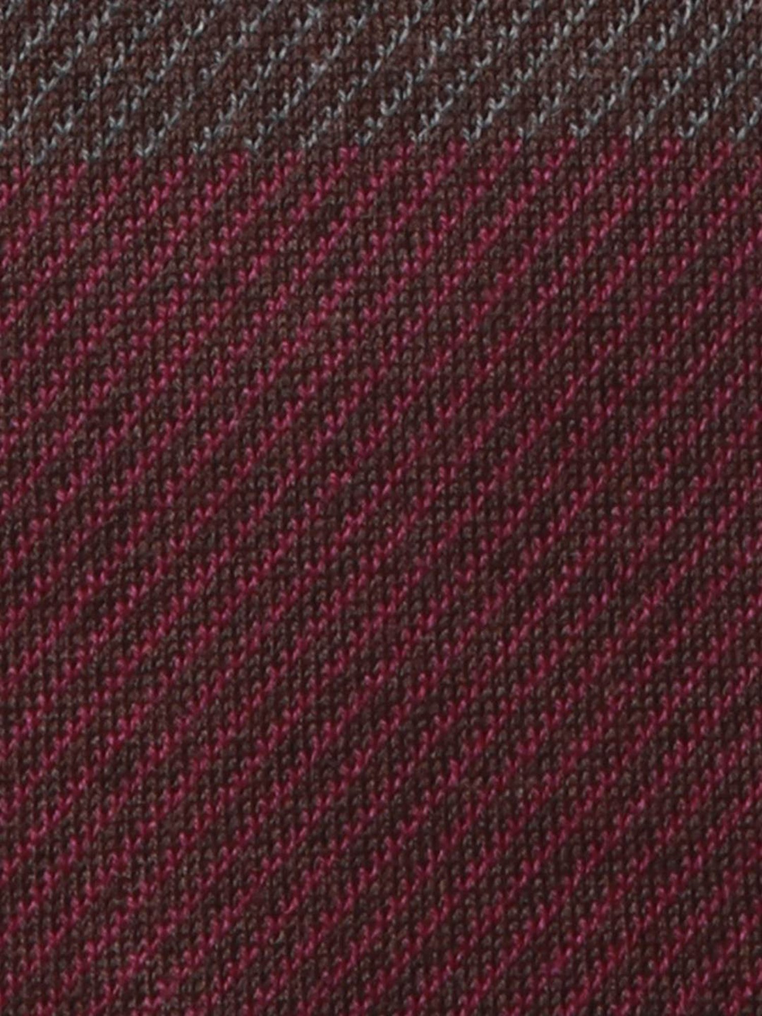 Park Avenue Brown Regular Fit Striped Sweater