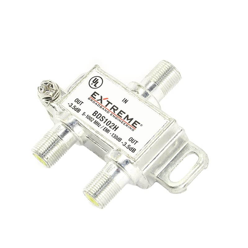 2 Way HD Digital 1Ghz High Performance Coax Cable Splitter BDS102H
