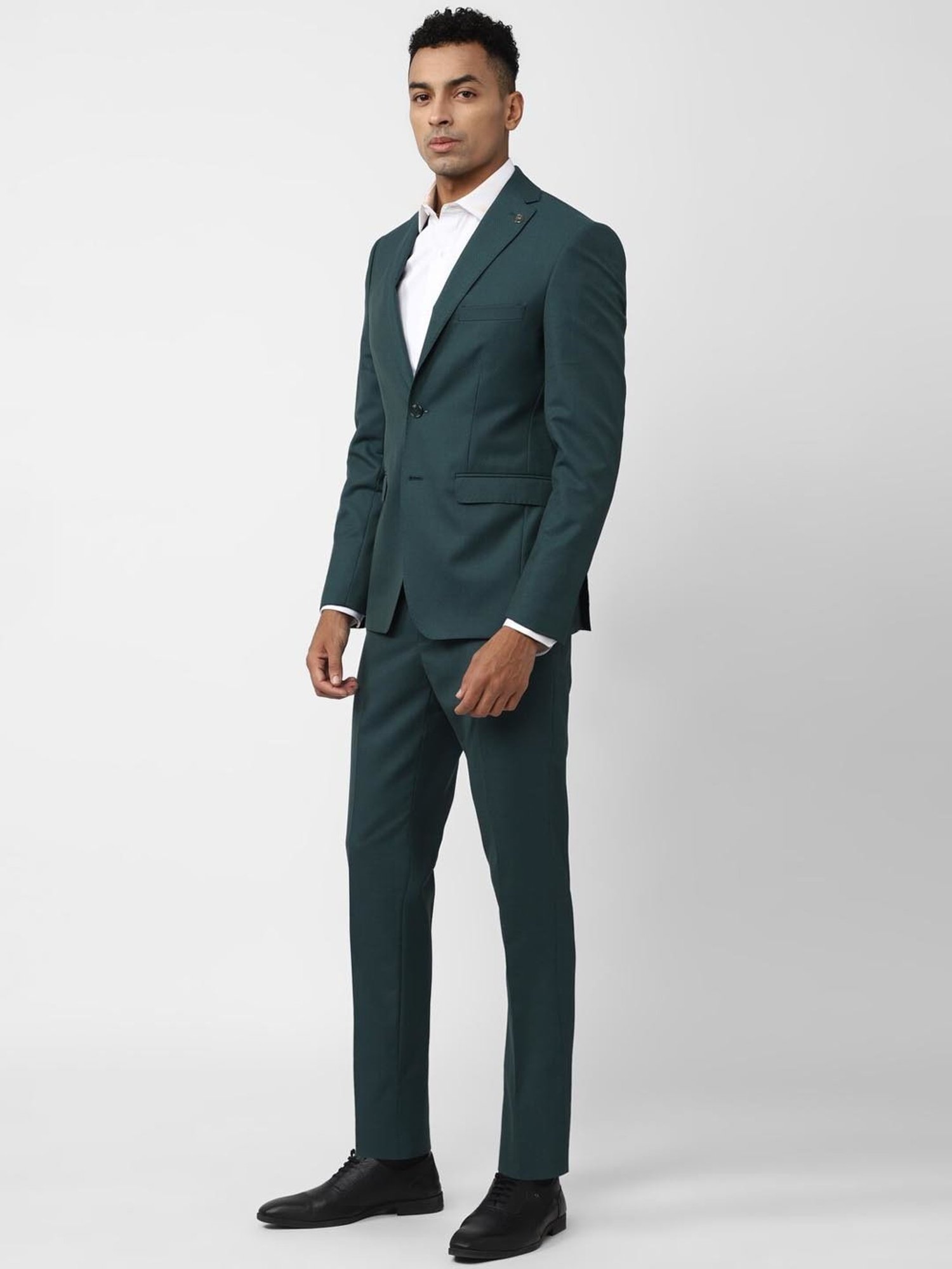 Parx Black Regular Fit Two Piece Suit