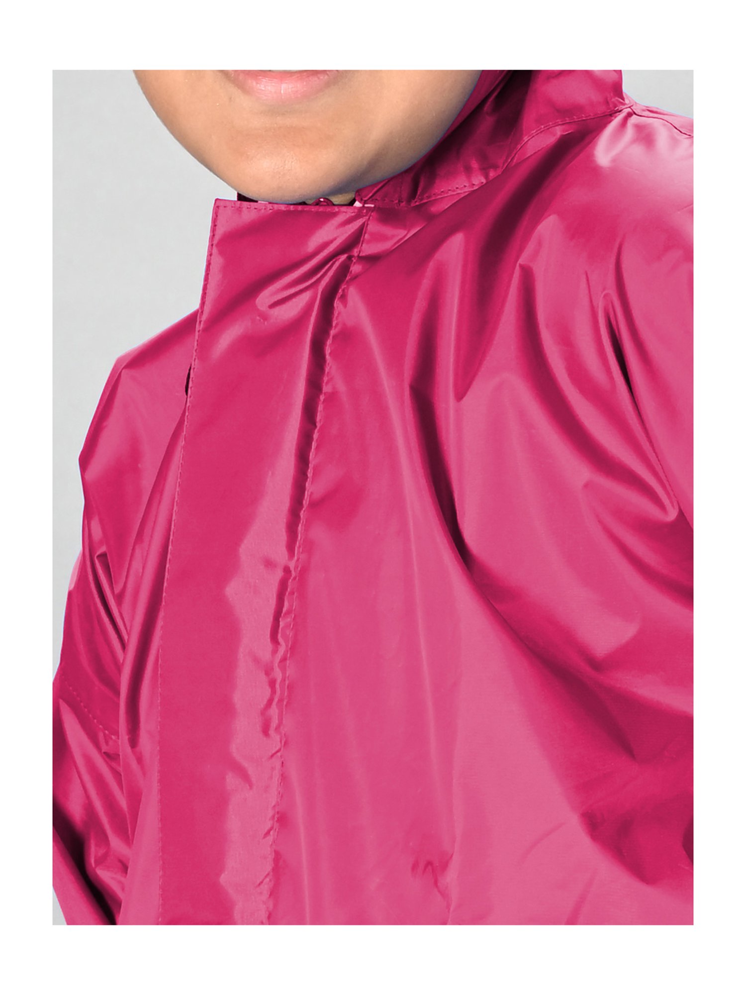 Little Surprise Box Kids Pink Printed Full Sleeves Raincoat