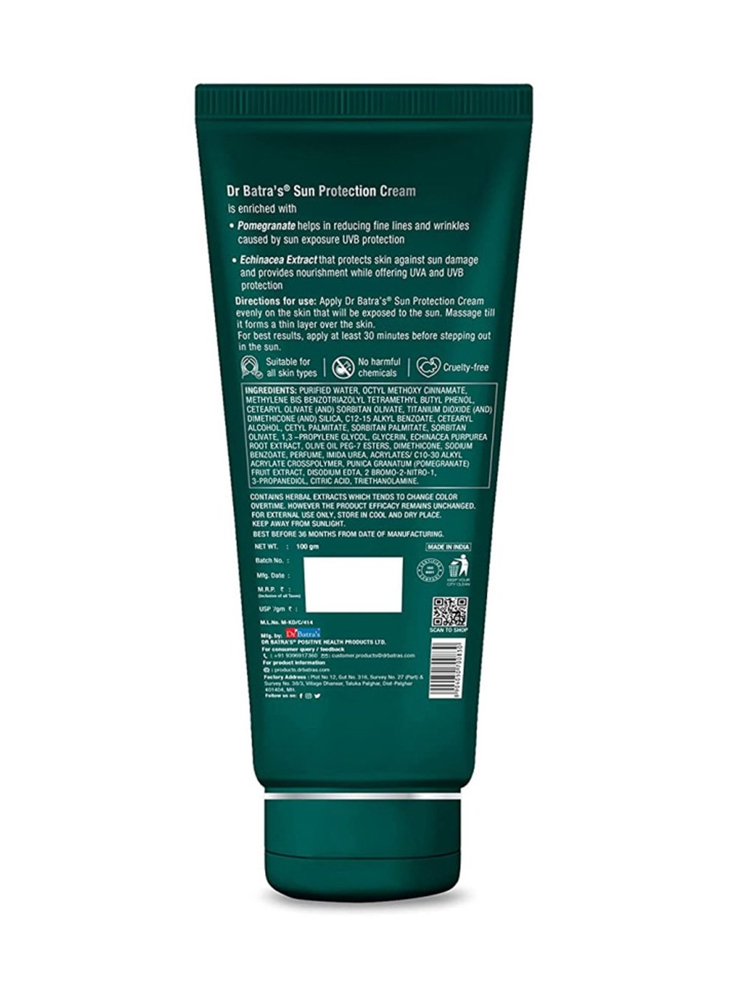 Dr Batra's Sun Protection Cream With Spf -30 (Pack of 2)