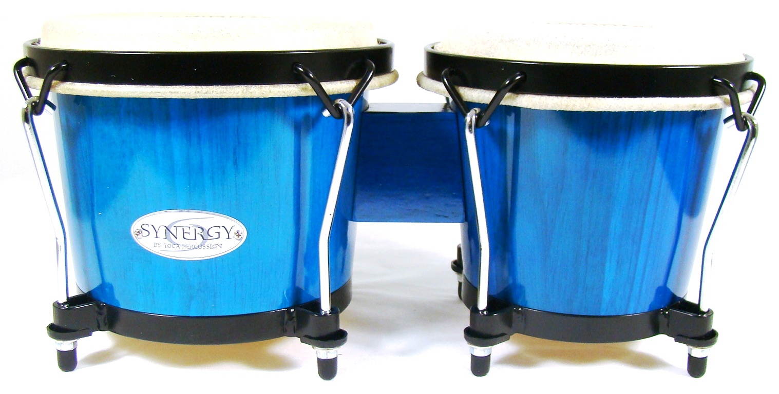 Toca Synergy 6 & 6-3/4 Inch Bongos Blue