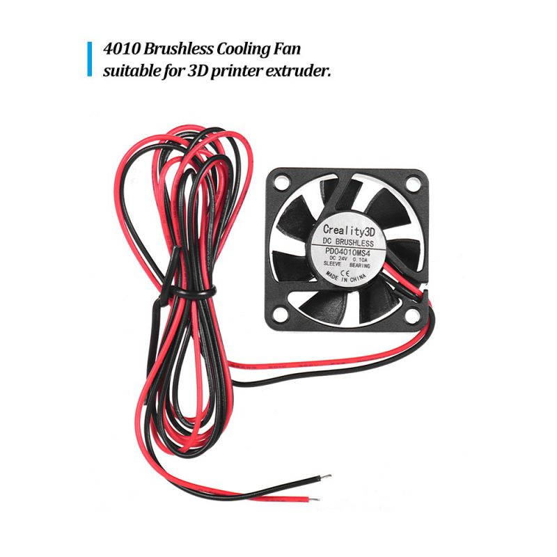 Creality 3D 4010 Brushless Cooling Fan 40 * 40 * 10mm 24V DC with Ball Bearing for Ender 3 3D Printer Extruder
