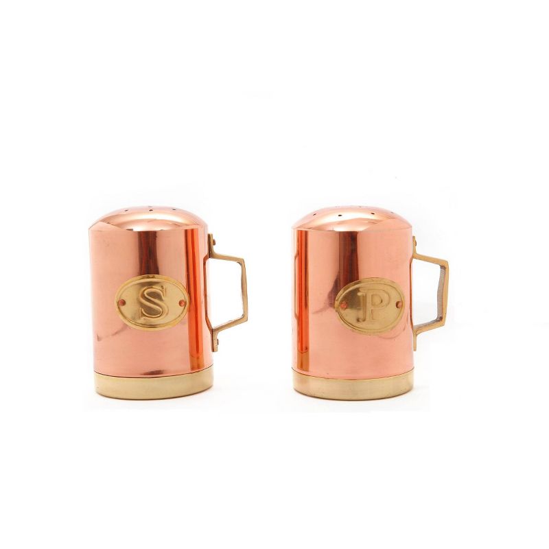 Old Dutch 2pc Copper Stovetop Salt and Pepper Set