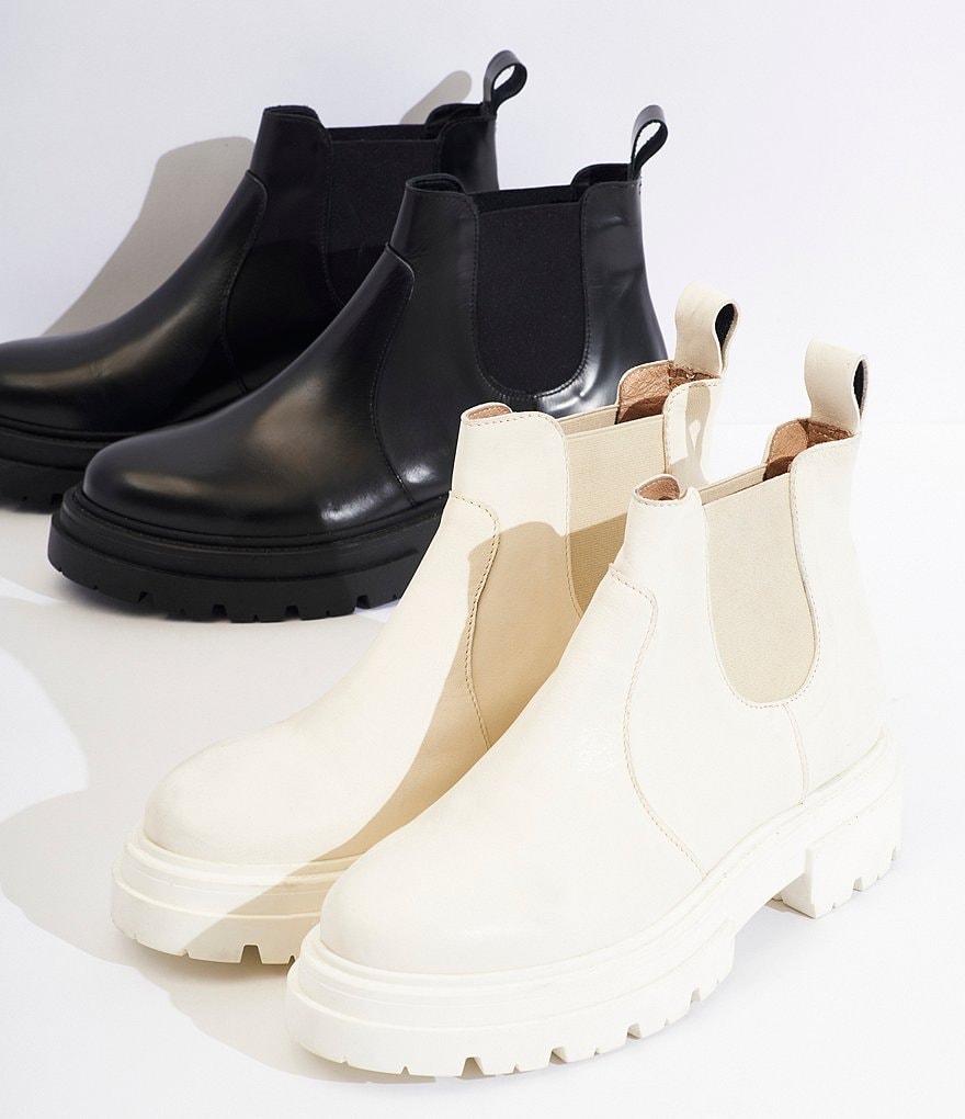 Free People Lola Leather Lug Sole Chelsea Booties