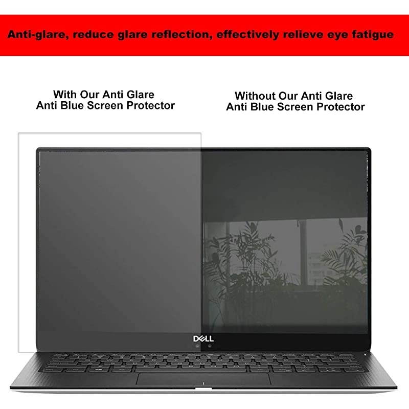 Glare Screen Protector Fit 2020 Latest Dell XPS 13 9300 13.4 inches Laptop, Eyes Protection Filter Block UV and Reduce Fingerprint, Whole Screen Guard