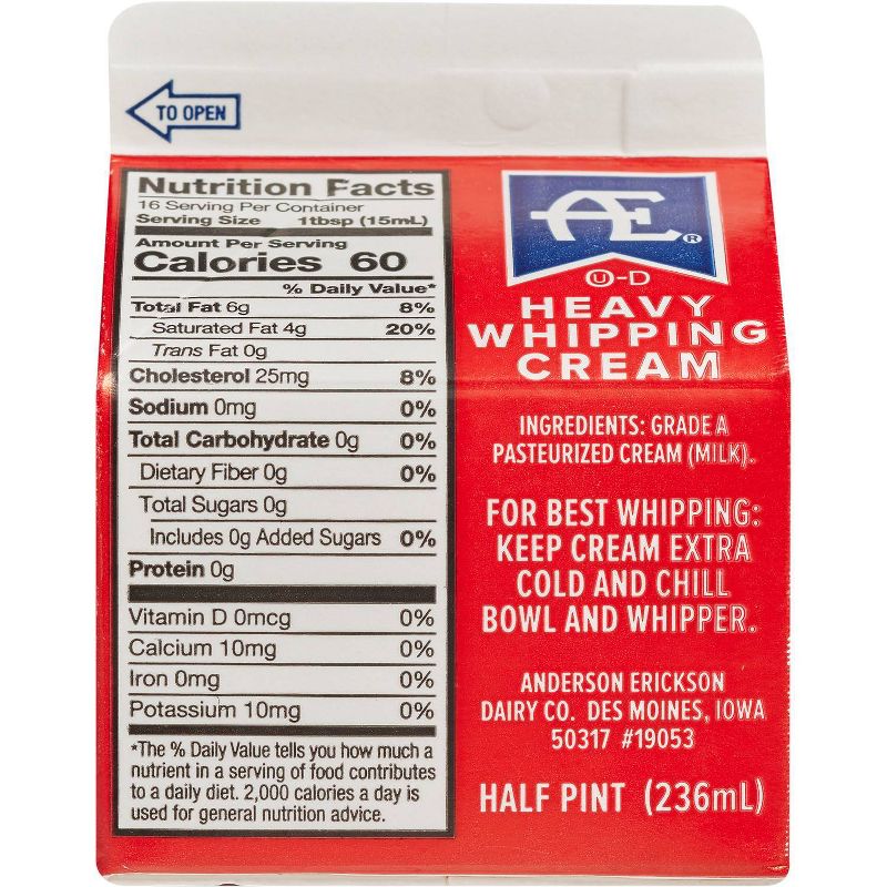 Anderson Erickson Heavy Whipping Cream - 0.5pt