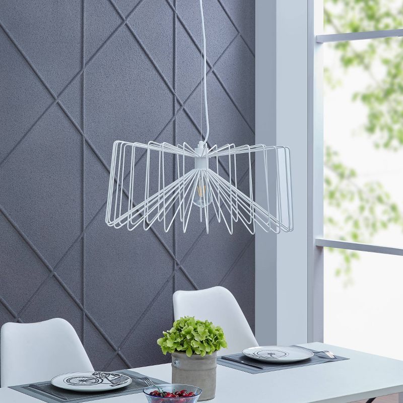 10" Ferdin Pendant Light White - Aiden Lane