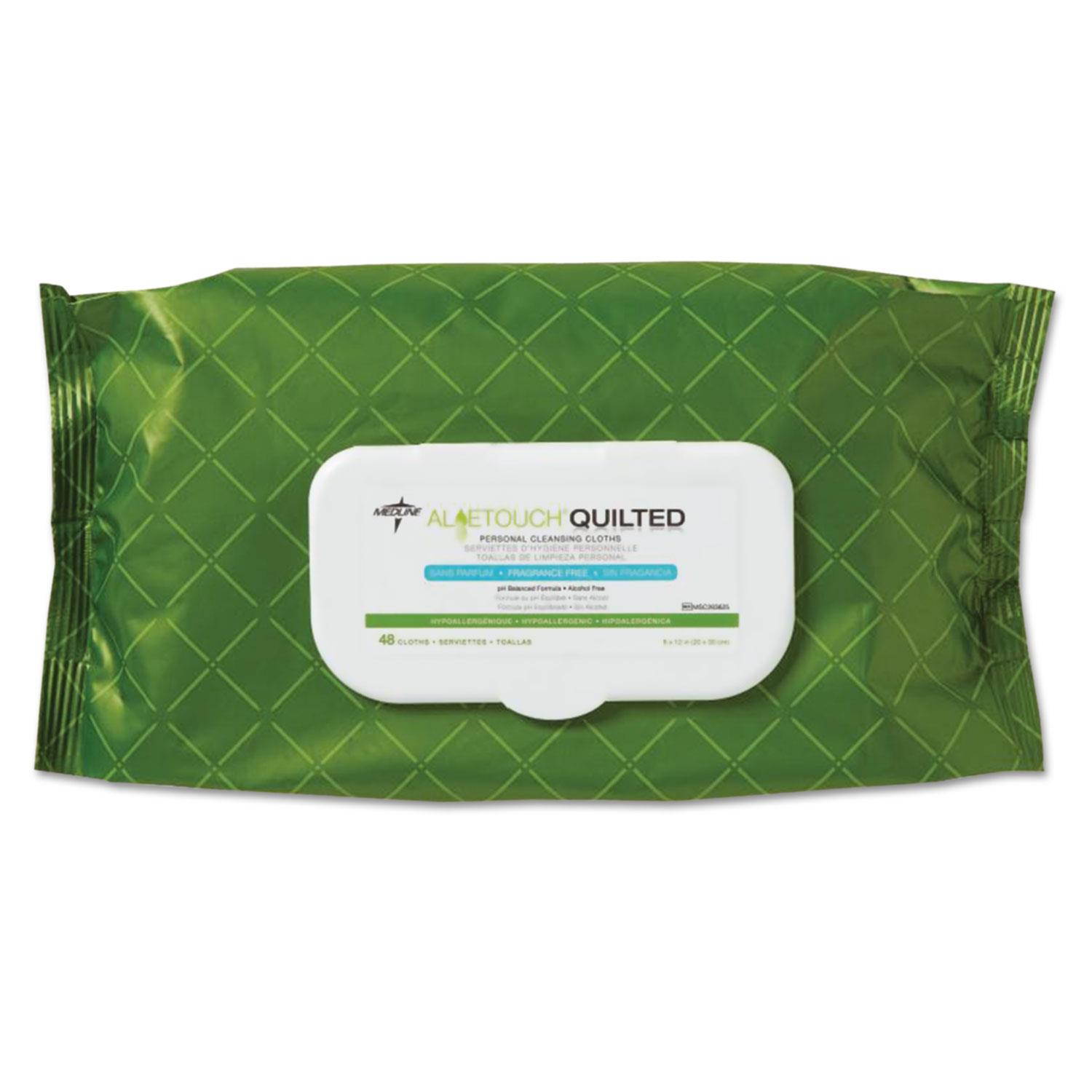 Medline Aloetouch Select Premium Personal Cleansing Wipes 8 x 12 48/Pack 48 Pk