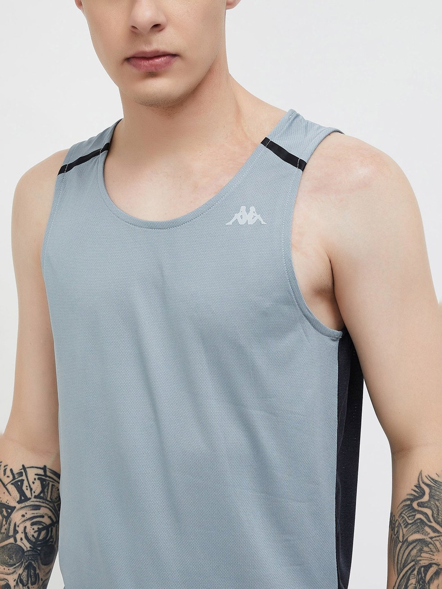 KAPPA Steel Grey Regular Fit Tank T-Shirt