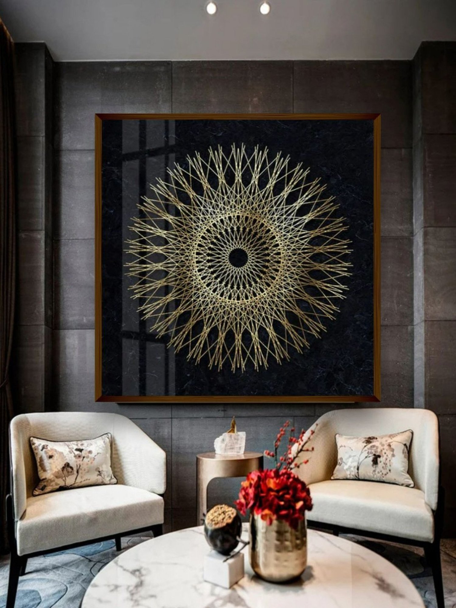 The Art House Abstract Multicolor Canvas Painting