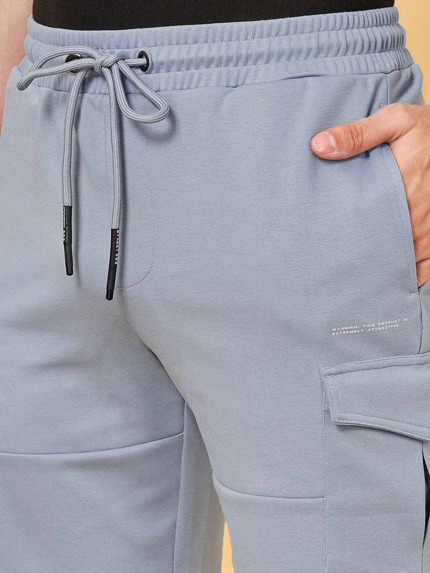 Street 808 By Pantaloons Celestial Blue Regular Fit Cargo Shorts