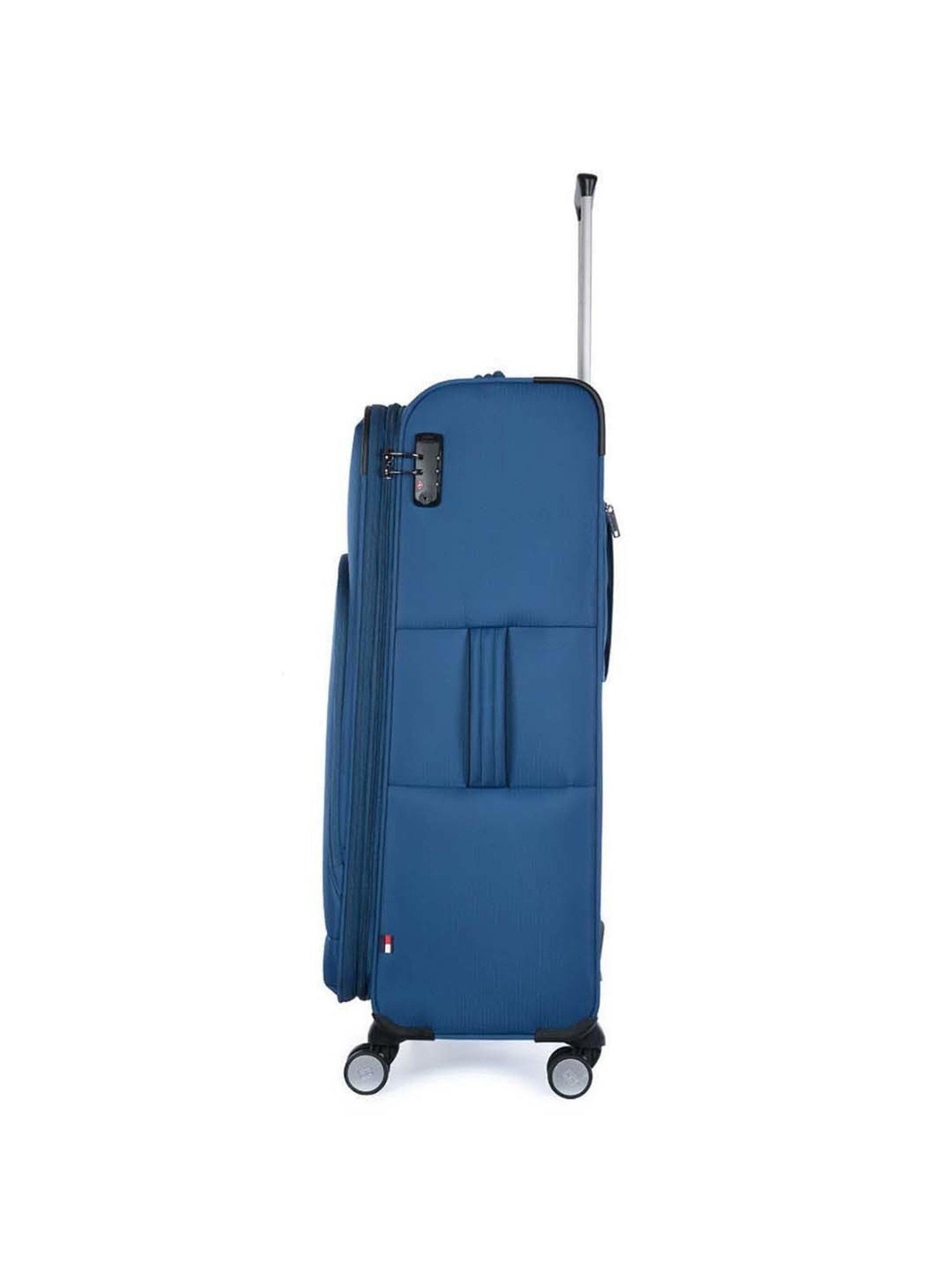 Tommy Hilfiger Kingsville Blue Printed Medium Soft Trolley Bag - 41 cm