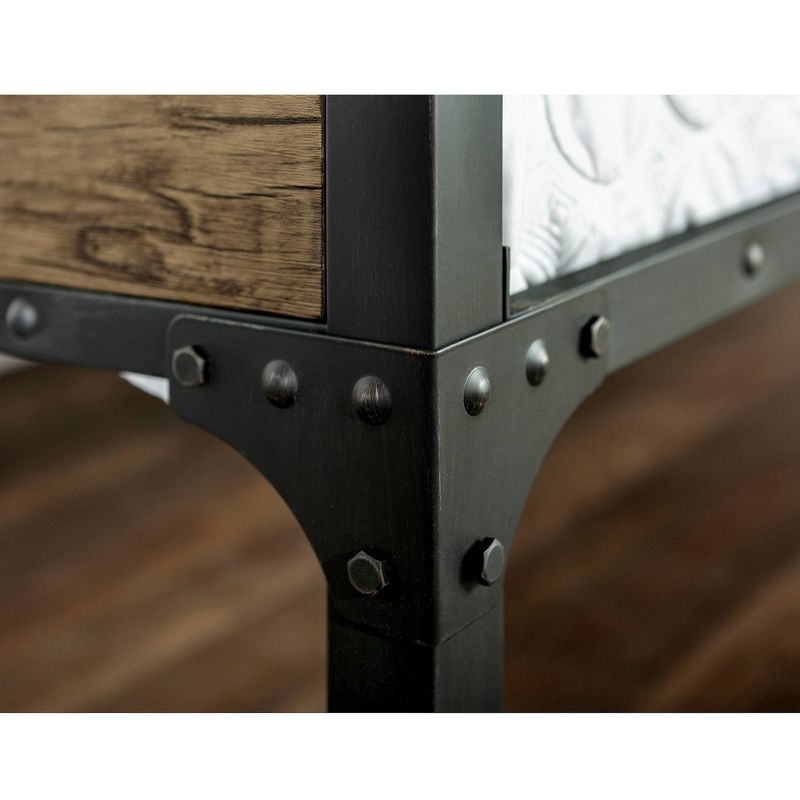 Twin over Twin Rustic Wood Bunk Bed Brown - Saracina Home