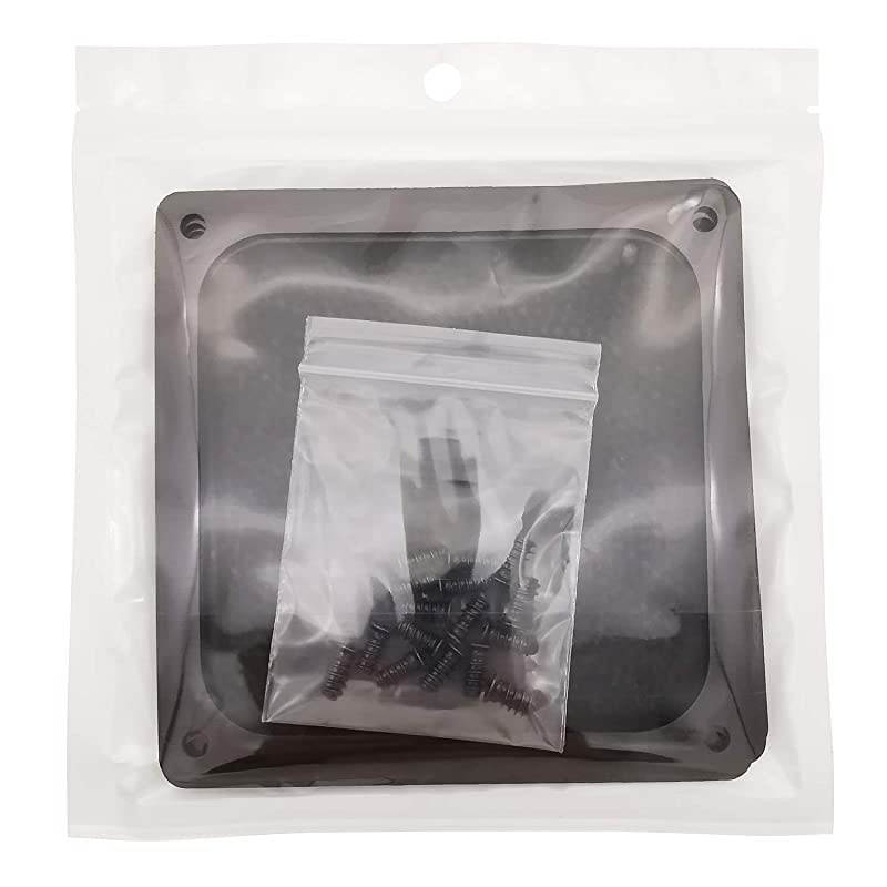 PC Computer Case Fan Dust Filter Grills with Magnet and Screws, Ultra Fine Nylon Mesh, Black Color - 4 Pack