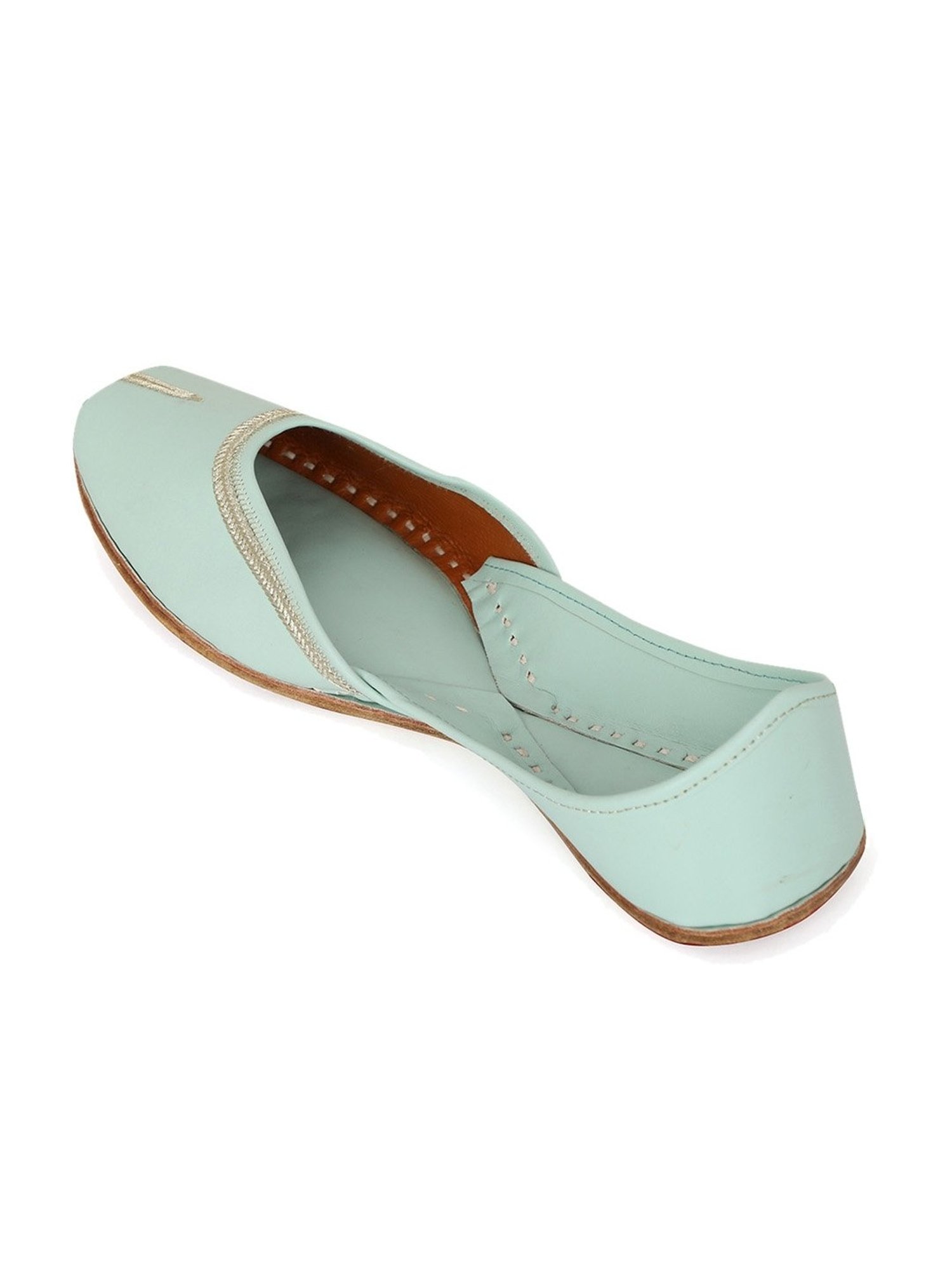 NR by Nidhi Rathi Women's Sea Green Casual Juttis