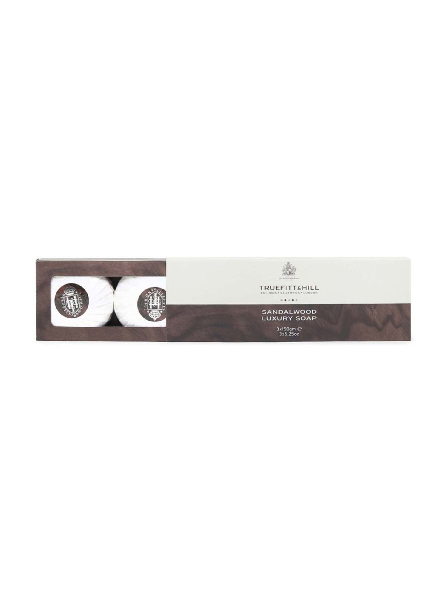 Truefitt & Hill Sandalwood Luxury Bath and Body Soap for Men - Pack of 3