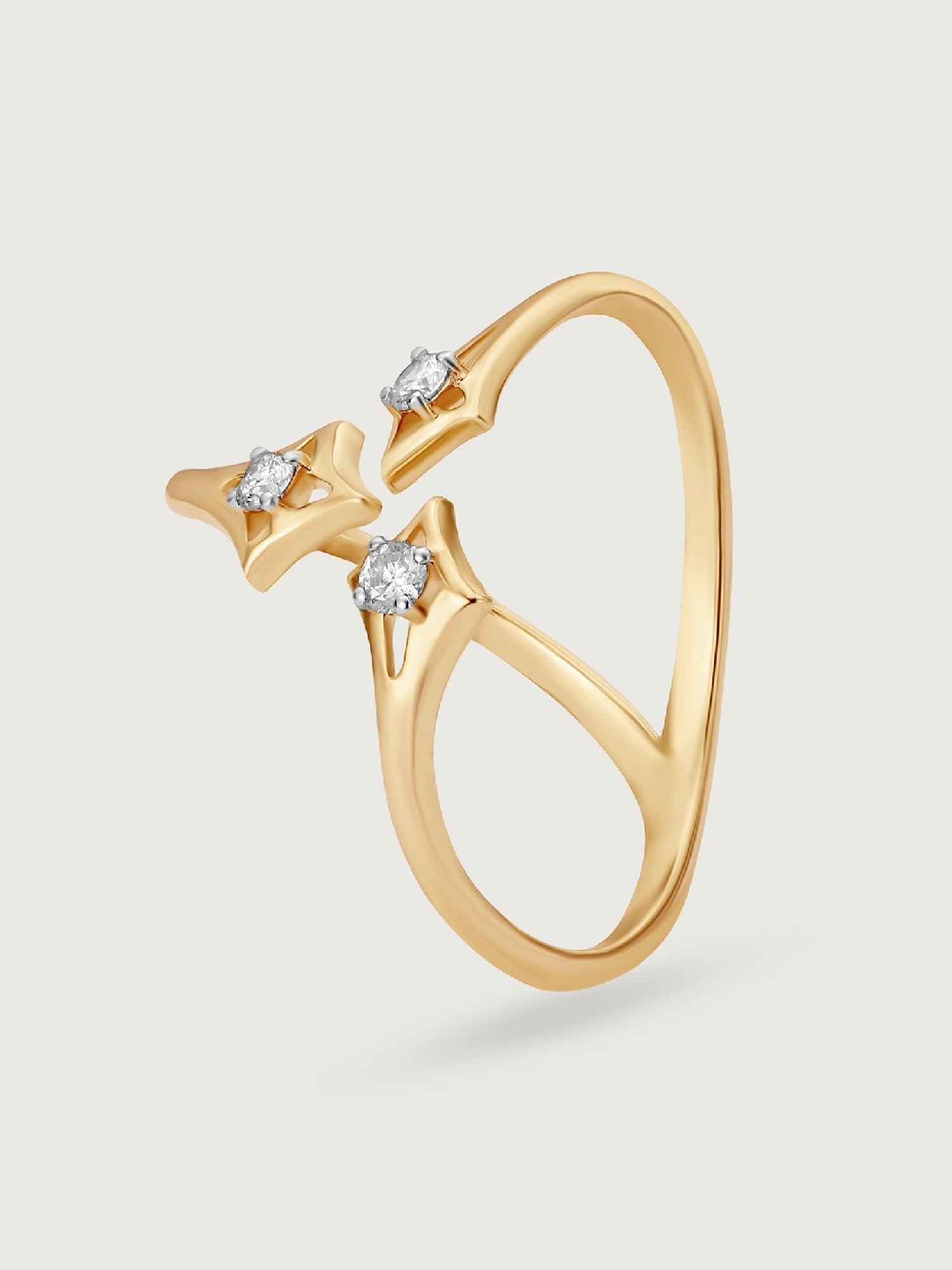 Mia by Tanishq Meteor Trail 14k Diamond Finger Ring