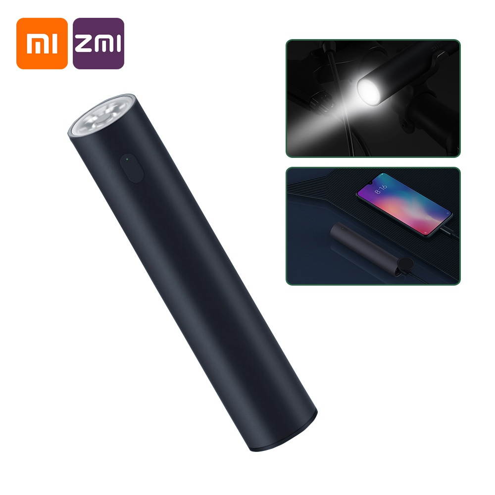 Xiaomi Youpin ZMI Portable High-Power Flashlight 3350mAh Power Bank LPB03 IPX6 Waterproof Emergency SOS Outdoor Light Aluminum Alloy Structure Two-way Charging