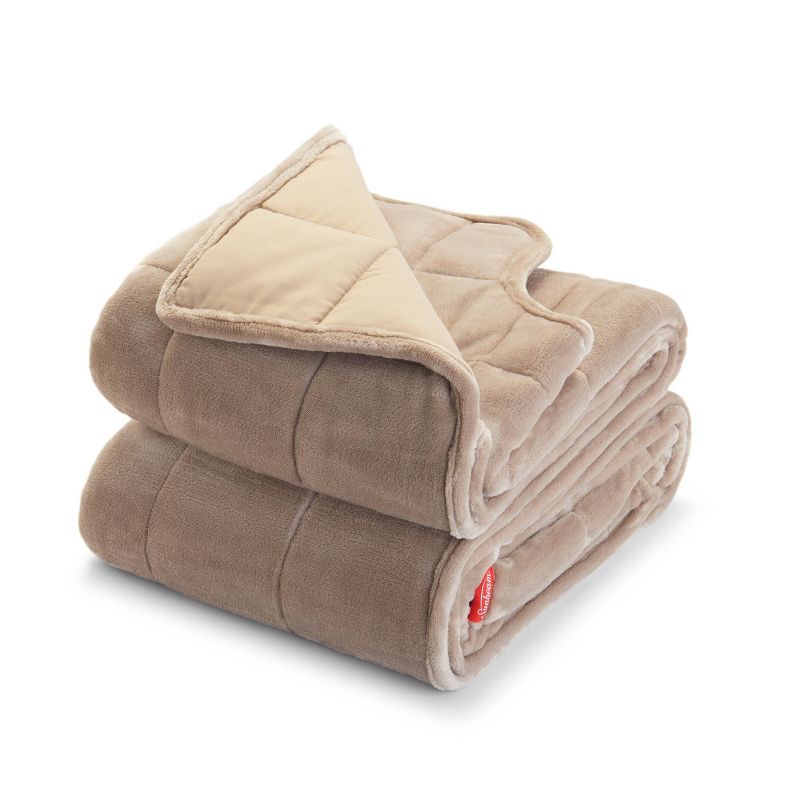 54" x 76" Electric Weighted Blanket Tan - Sunbeam