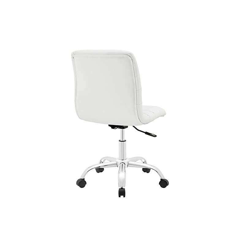 Ripple Ribbed Armless Mid Back Swivel Conference Office Chair In White