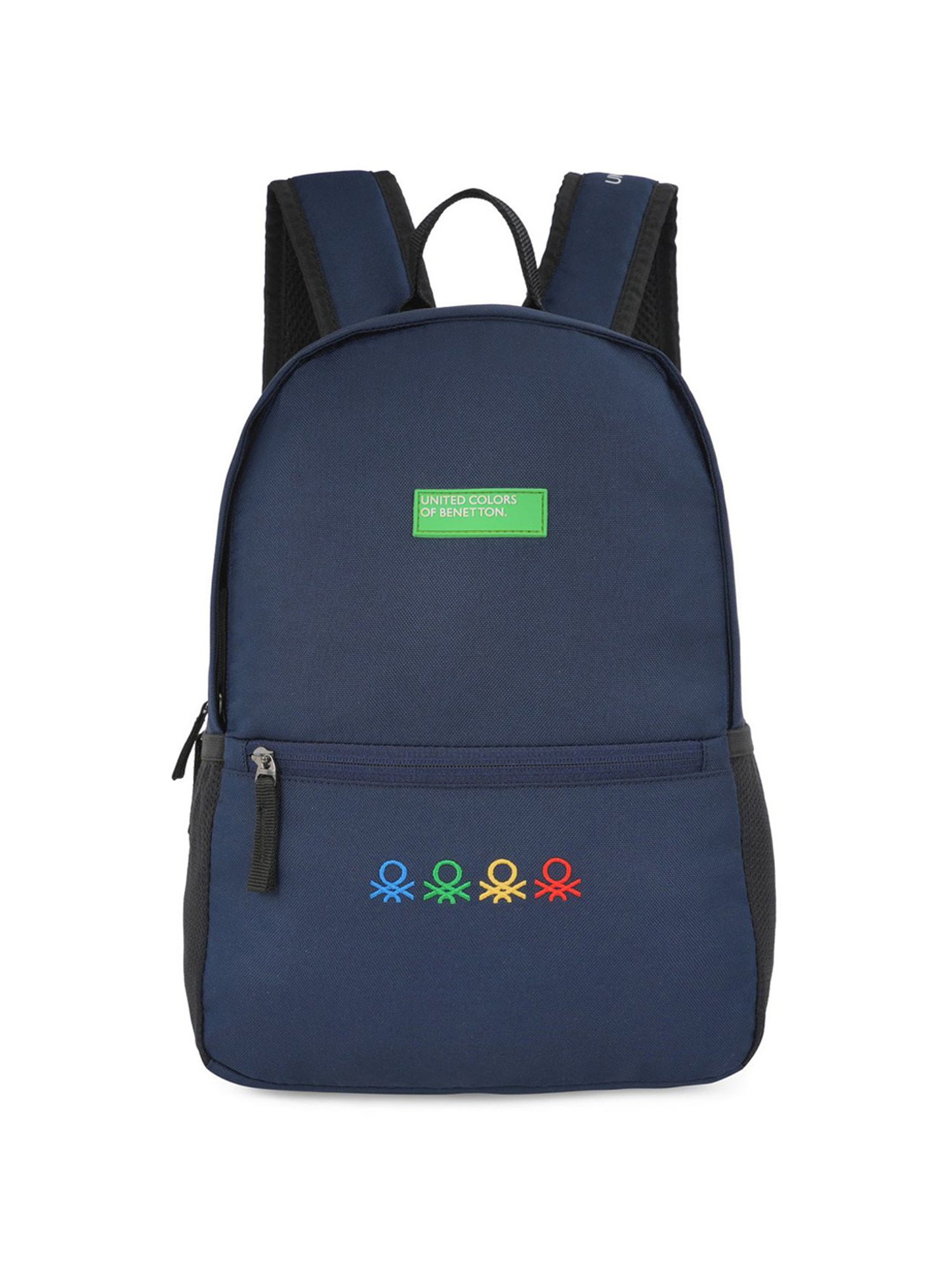 United Colors of Benetton Citron Navy Polyester Solid Backpack - 12 Ltrs