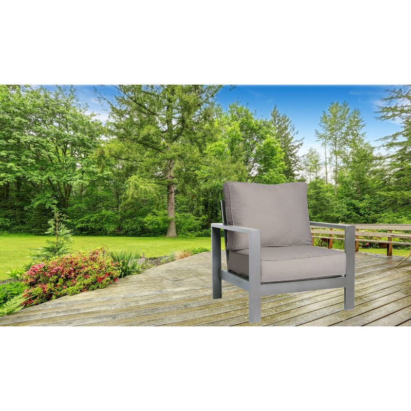 Tahiti Patio Club Chair - Gray - Teva Patio Furniture