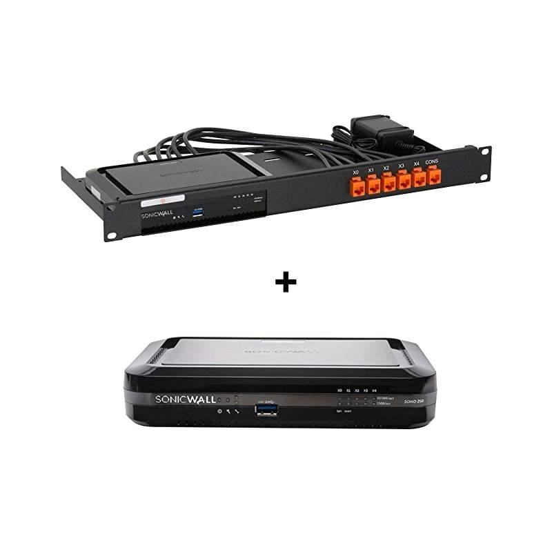 SOHO 250 Network Security Appliance Bundle with Rackmount Kit (02-SSC-0938+RM-SW-T7)