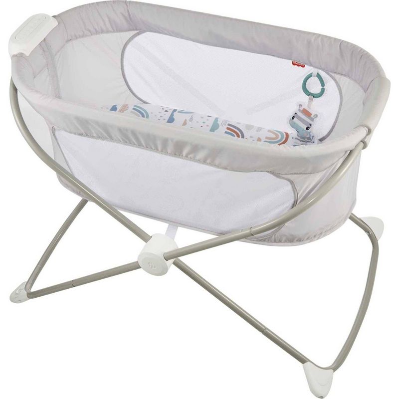 Simmons Kids' Silent Auto Gliding Deluxe Bassinet - Embossed Paisley