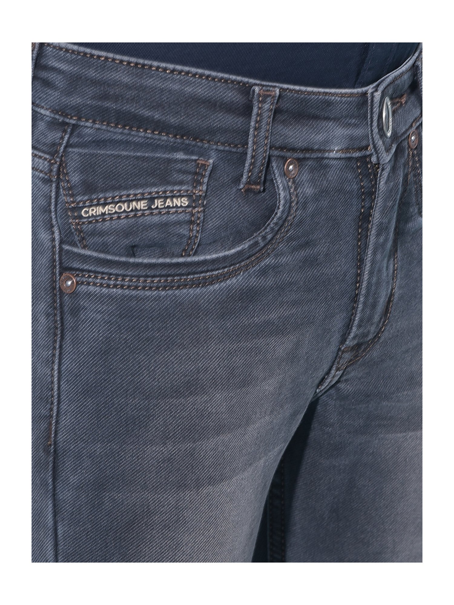 Crimsoune Club Boys Dark Grey Solid Jeans