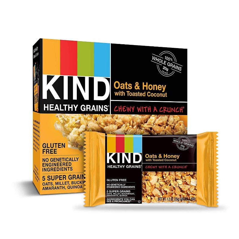 KIND Healthy Grains Bars Oats & Honey - 18oz/15ct