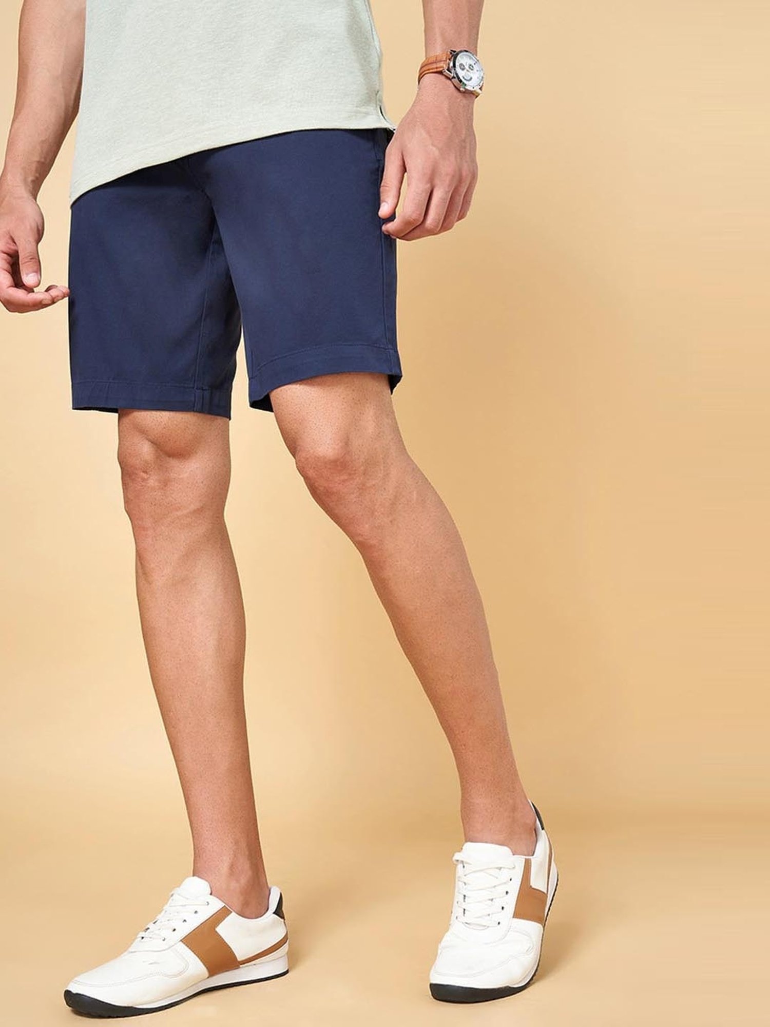 Byford by Pantaloons Navy Slim Fit Shorts