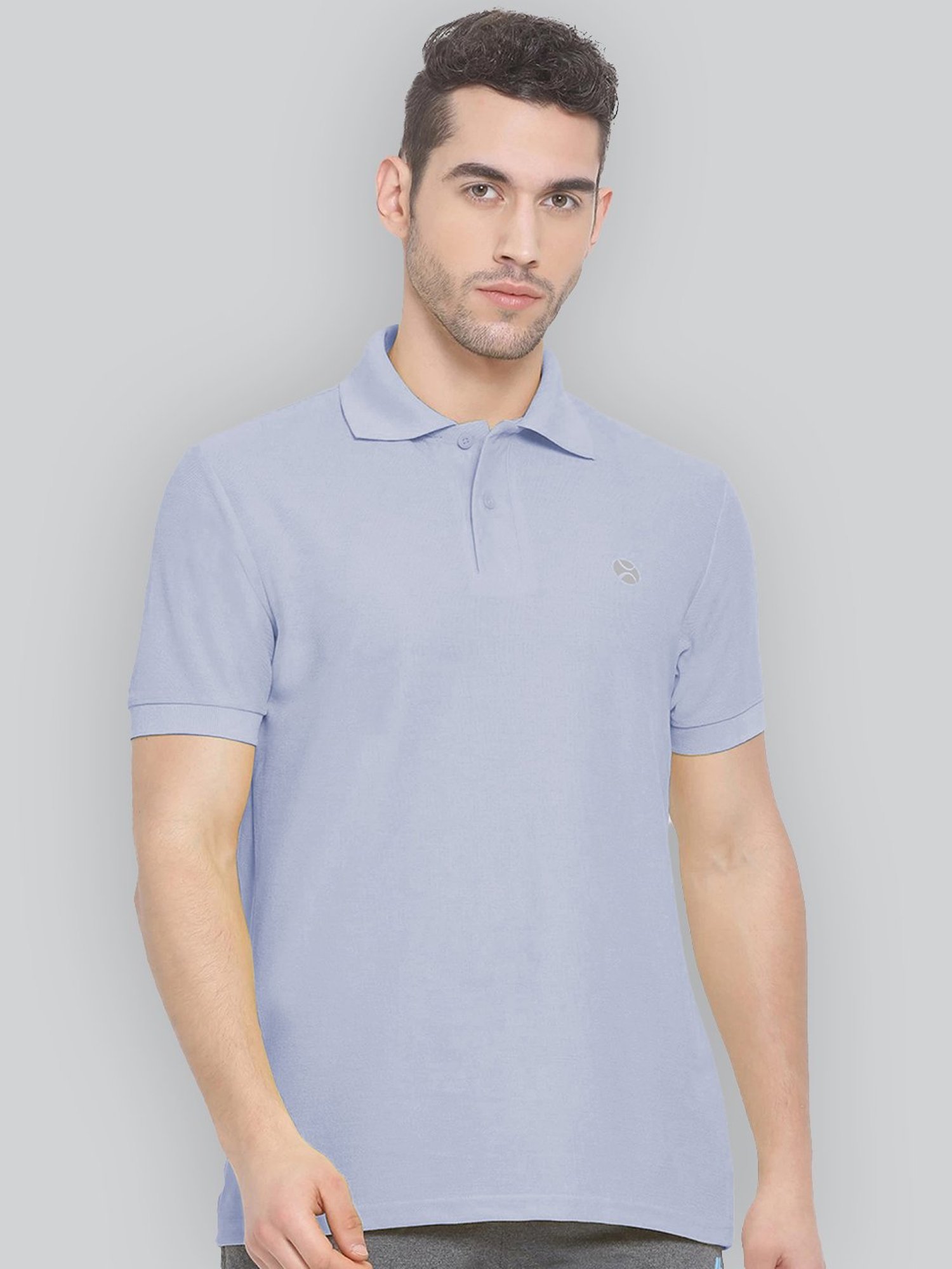 Lux Nitro Light Violet Regular Fit Polo T-Shirt