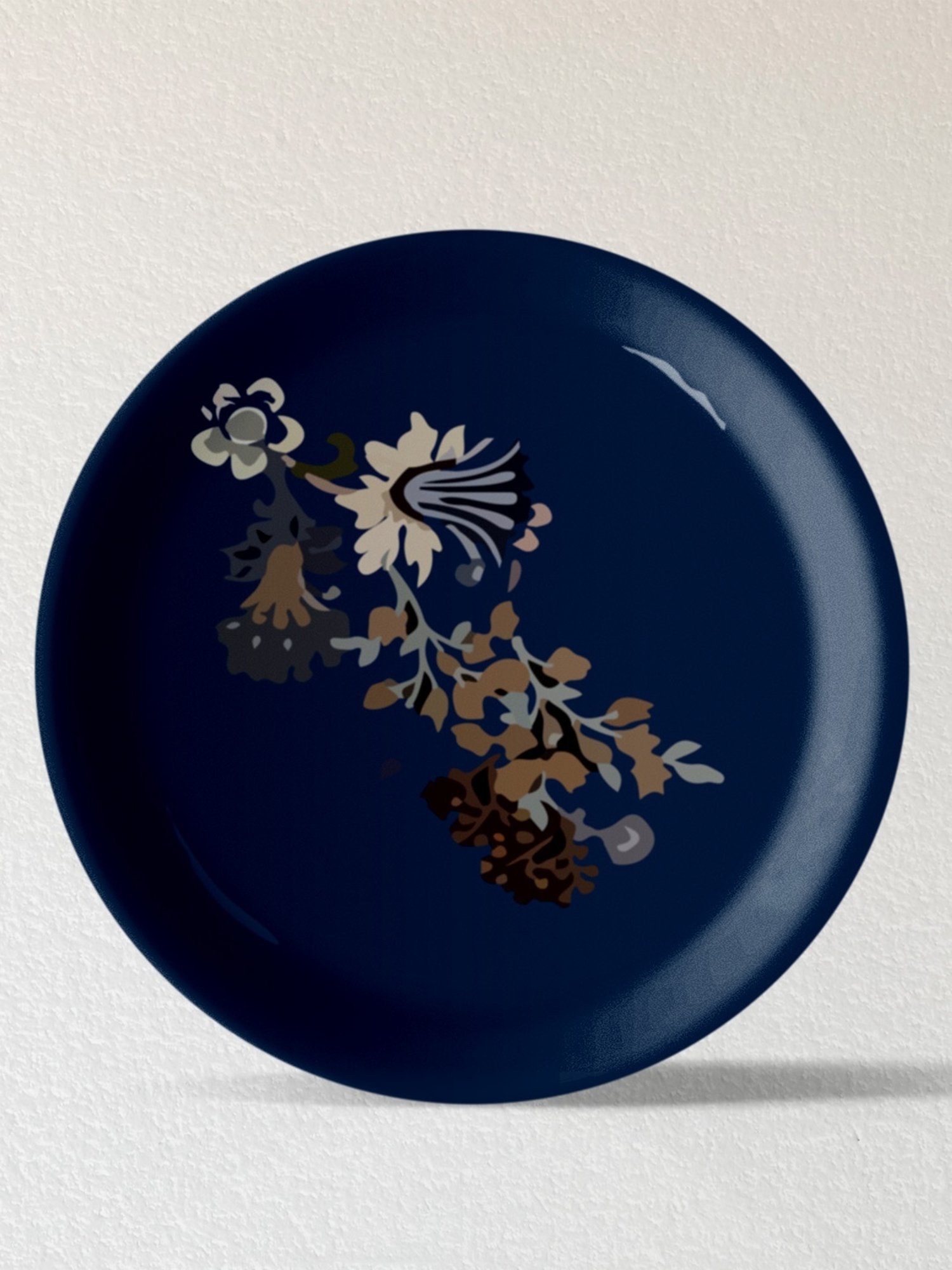 Nestroots Classic Floral Multicolor Porcelain Wall Plate