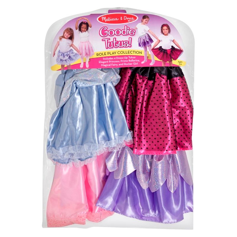 Melissa & Doug Role Play Collection - Goodie Tutus! Dress-Up Skirts Set (4 Costume Skirts)