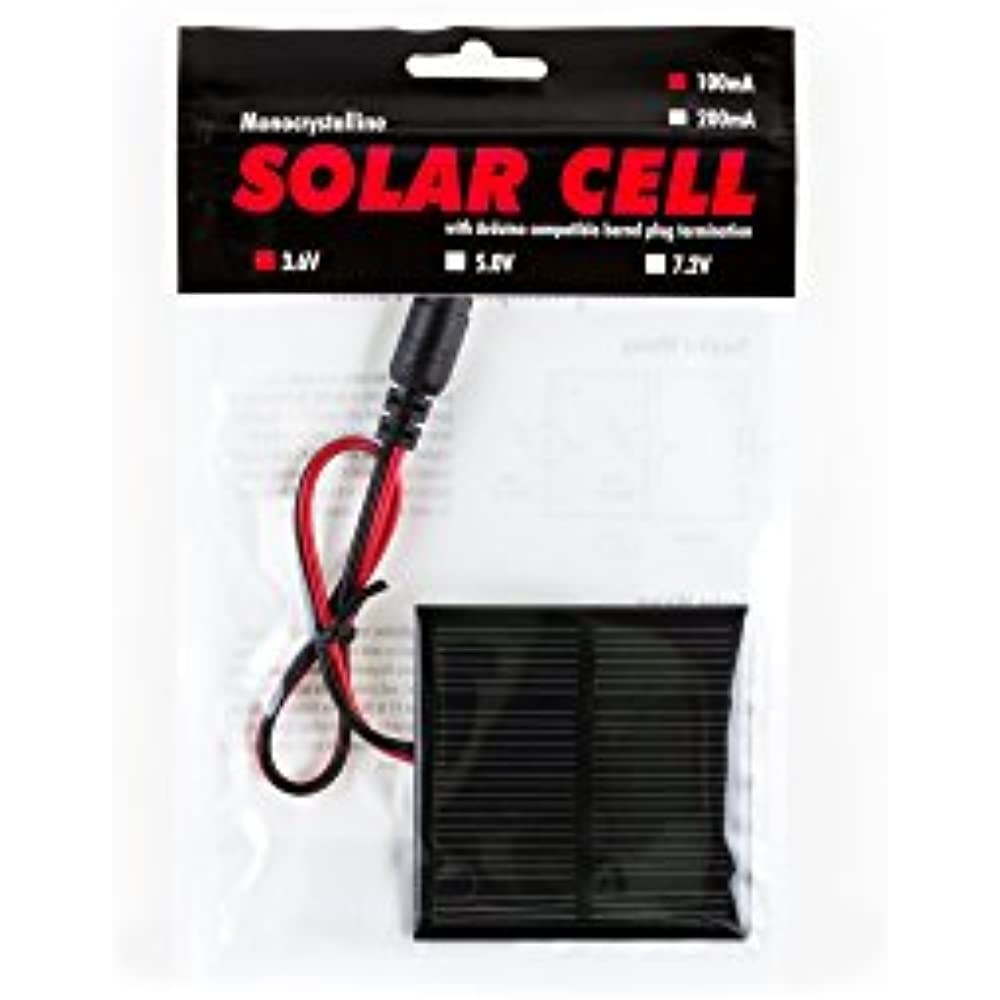 Monocrystalline Solar Cell, 100mA, 3.6V (2 pack)