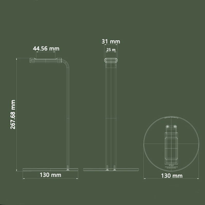 Aluminum Alloy Headphone Holder H-Stand Headphone Display Stand Headphone Storage Rack
