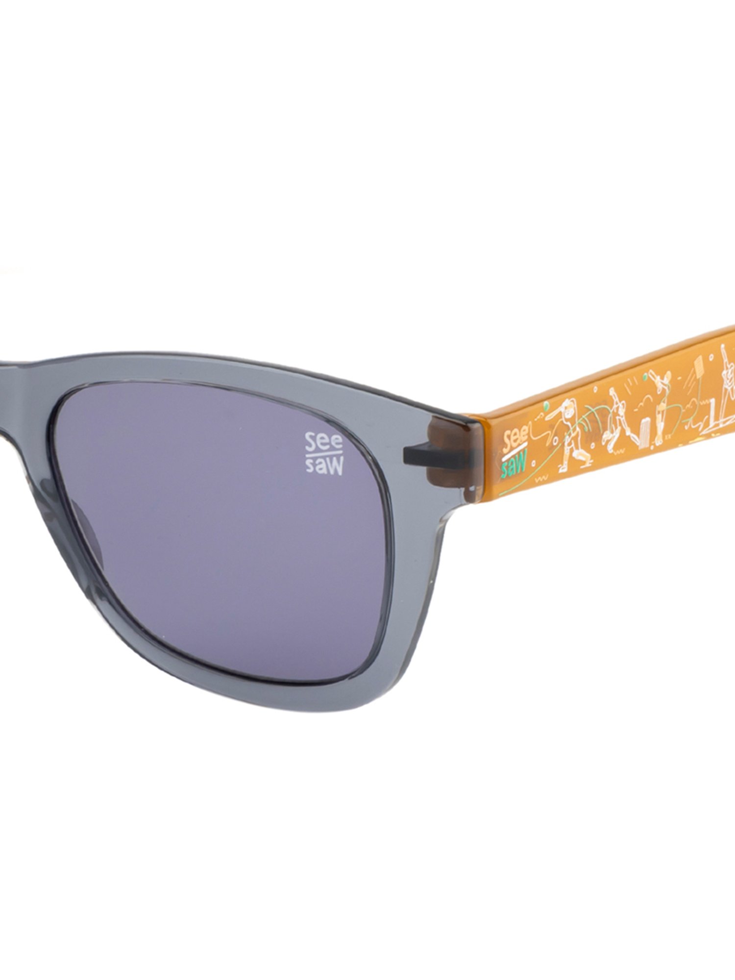SeeSaw Grey Square Unisex Sunglasses