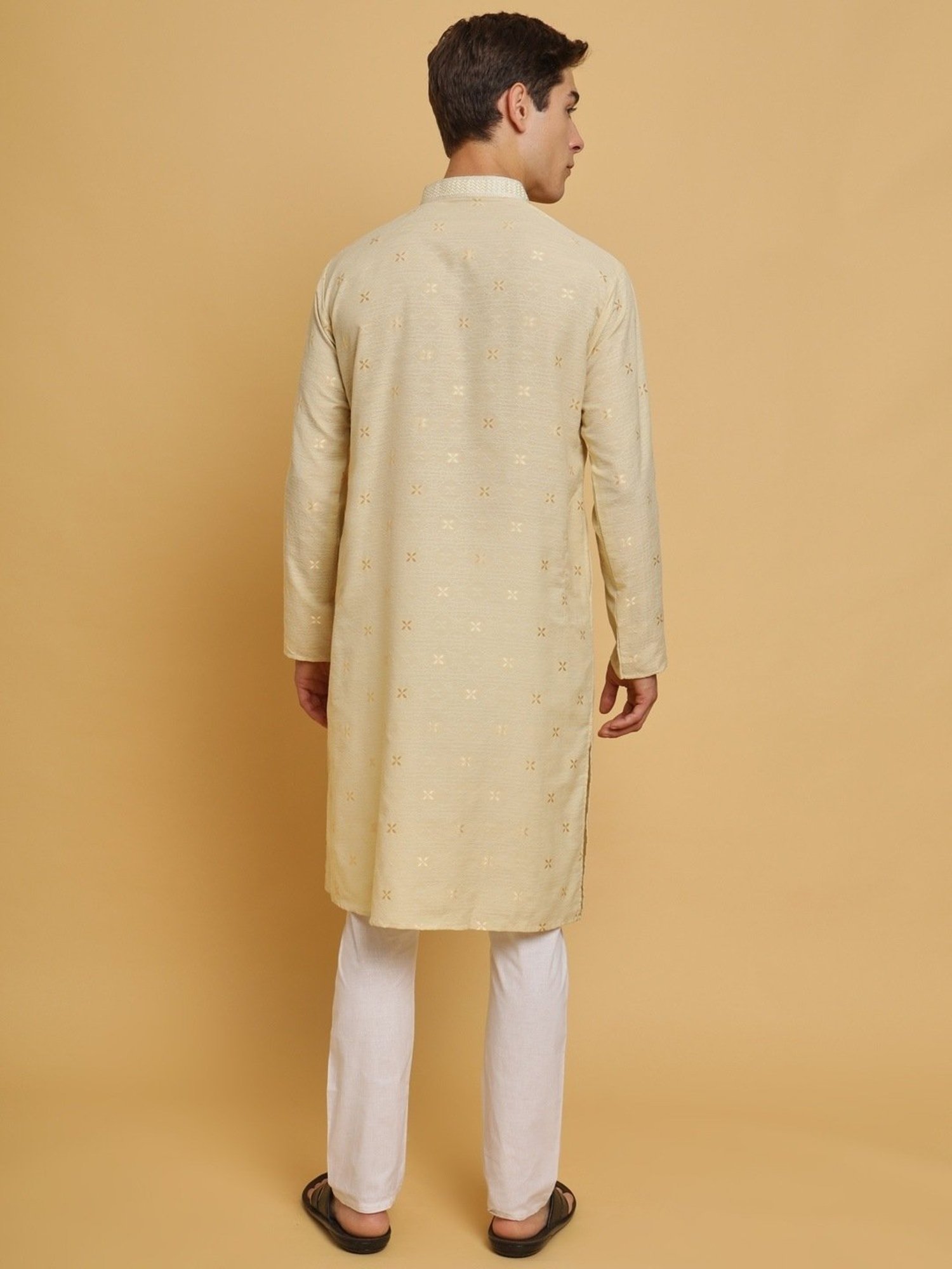 SWAGG INDIA White Cotton Regular Fit Kurta