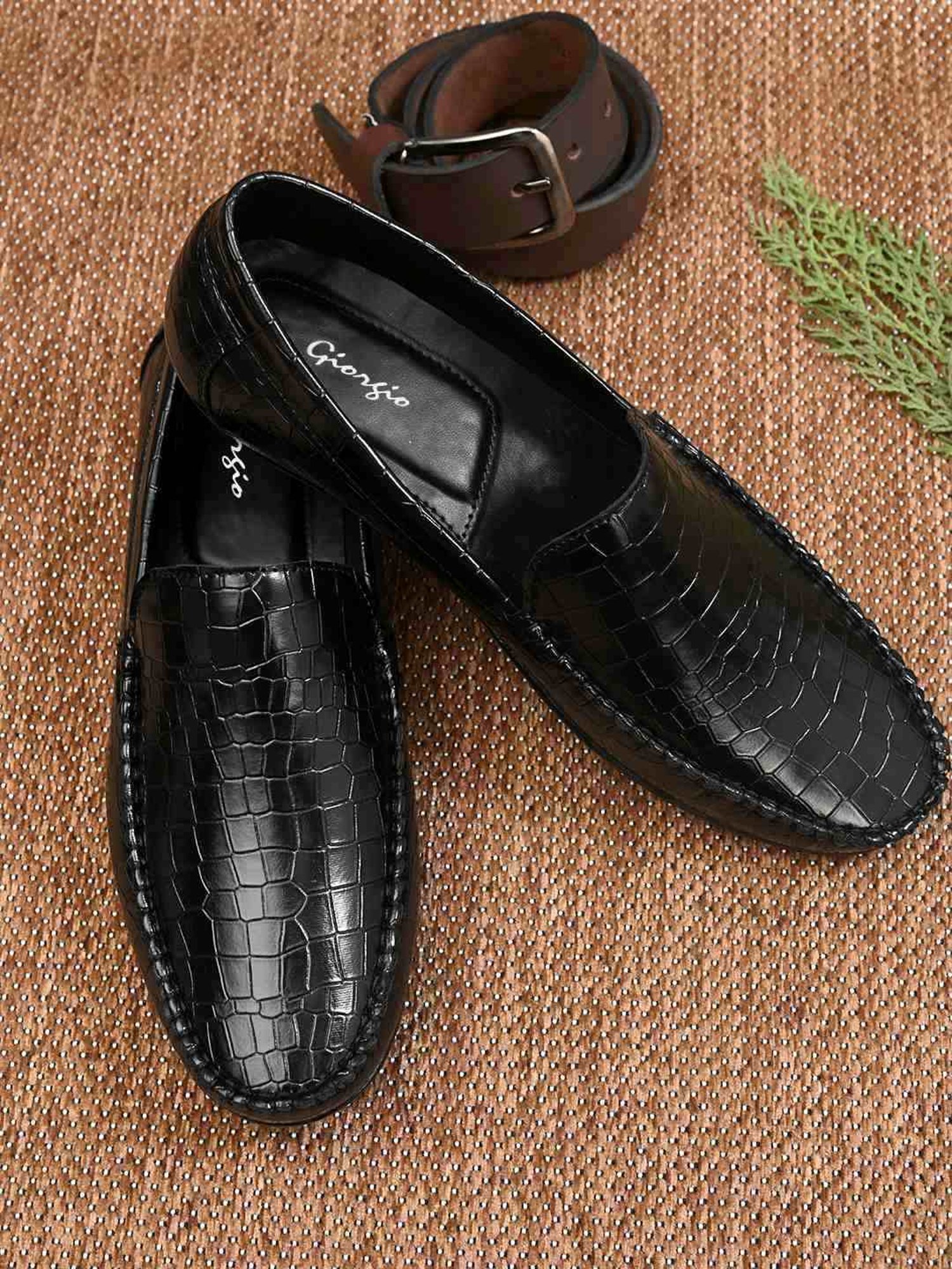 Giorgio Men's Black Casual Loafers