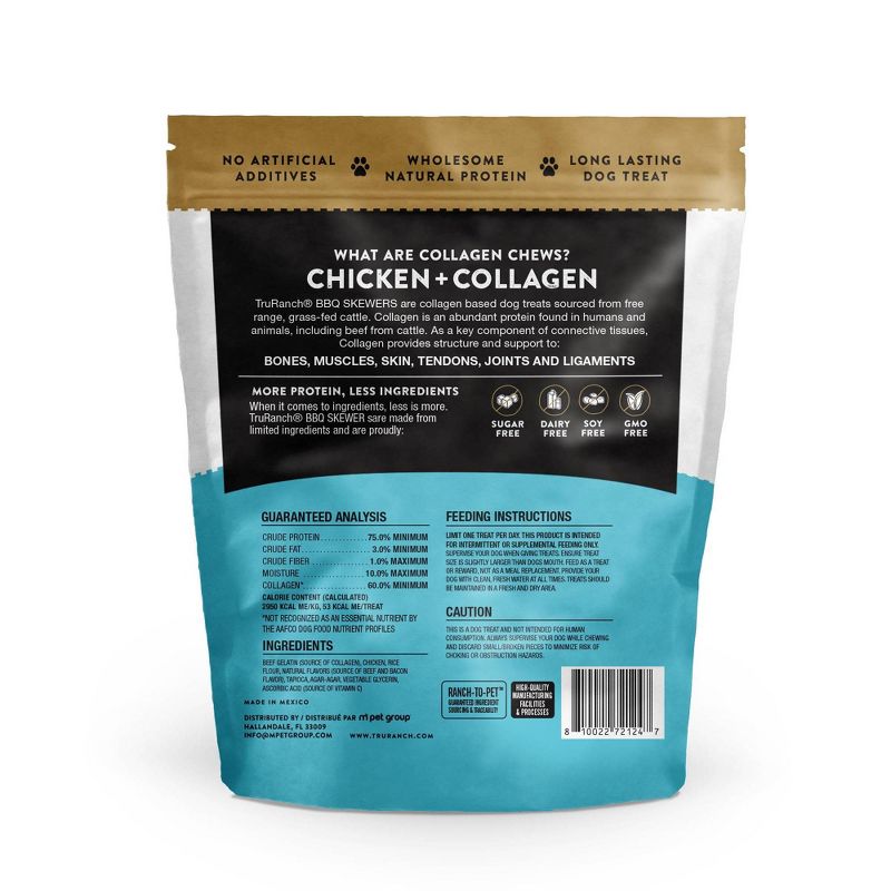 TruRanch Collagen Skewers Rawhide Free Dog Treats - 15ct