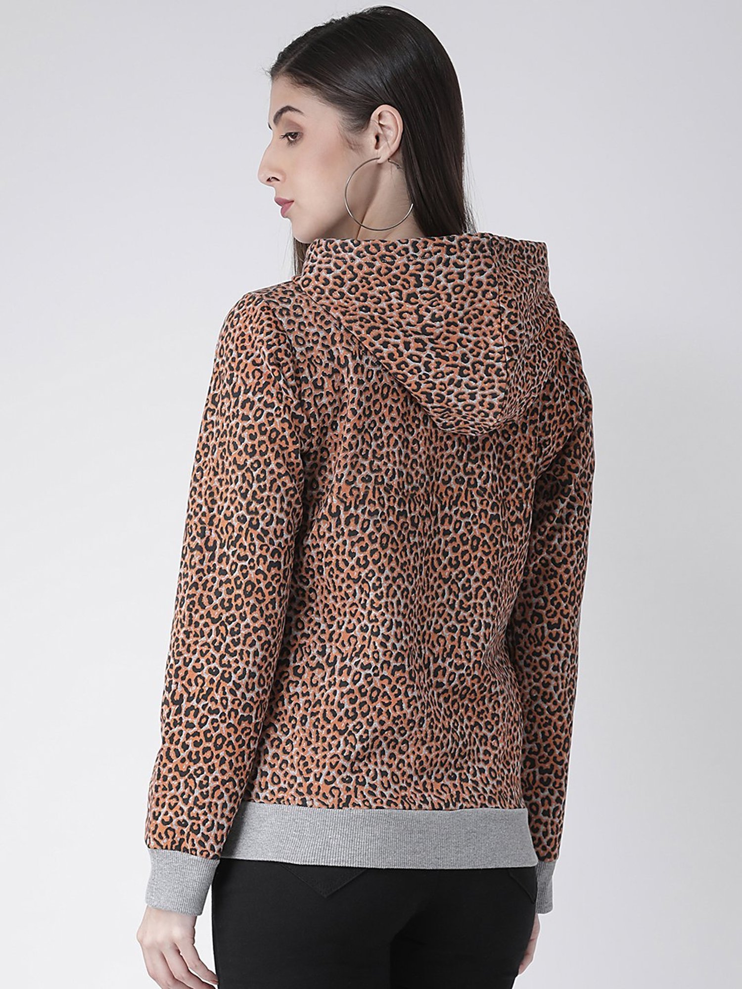 The Vanca Orange Printed Hoodie