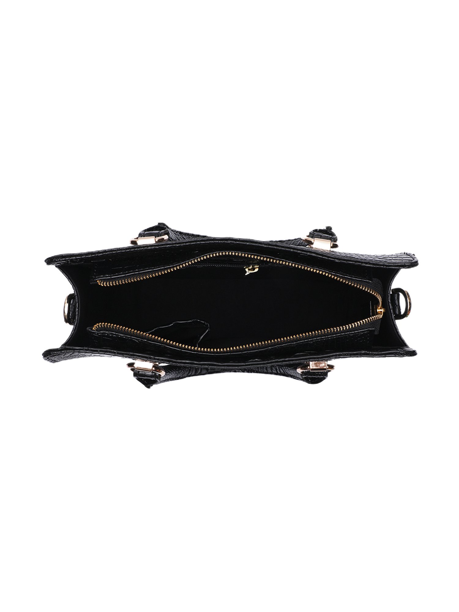 PELLE LUXUR Black Animal Effect Medium Satchel HandBag