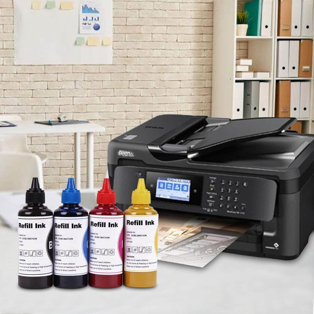 Sublimation Ink for Inkjet Printers Sublimation Ink for C68 C88 C88+ WF-7710 WF-7720 WF-7210 WF-3630 WF-3620 WF-3640 WF-7110 WF-7620, Heat Transfer on Mugs, t-Shirts, Phone Cases
