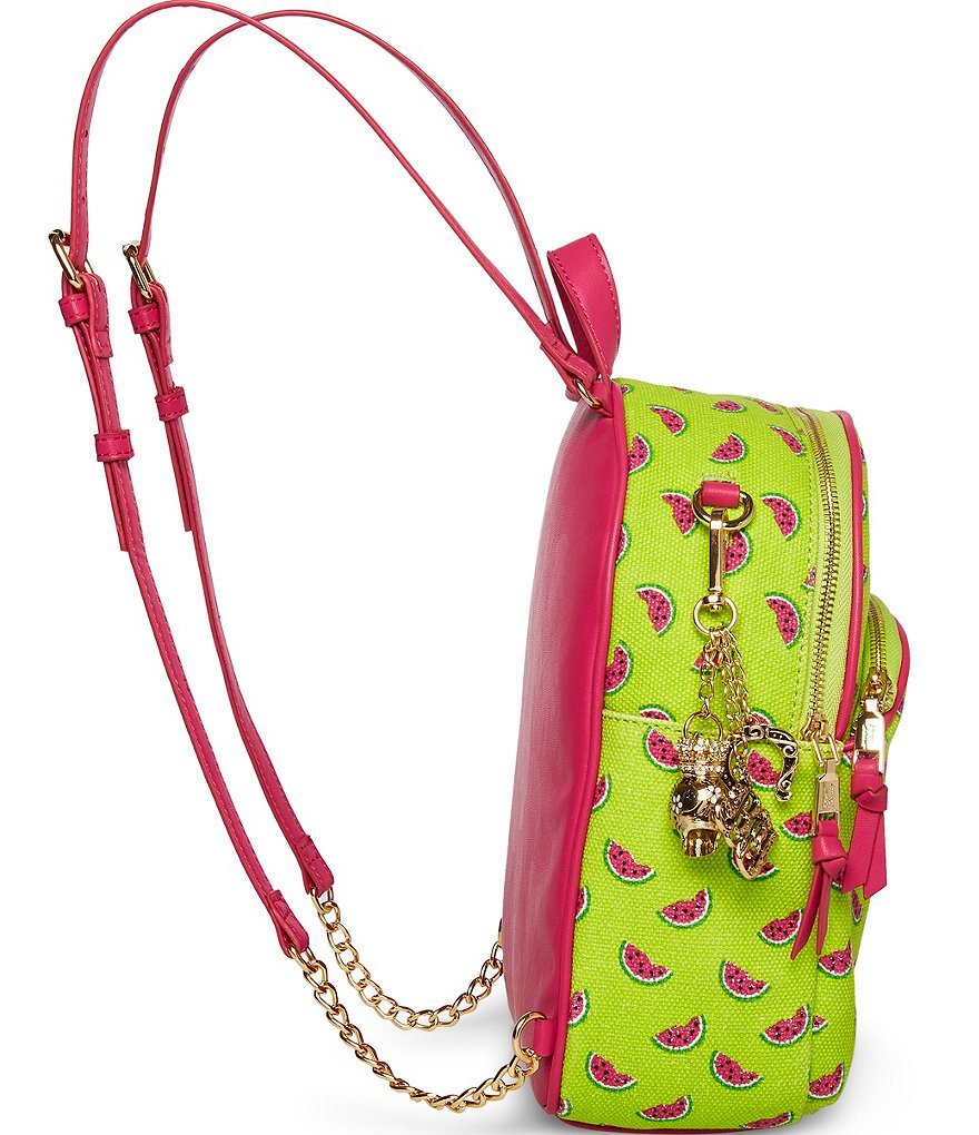Betsey Johnson Removable Keychain Zip Closure Backpack