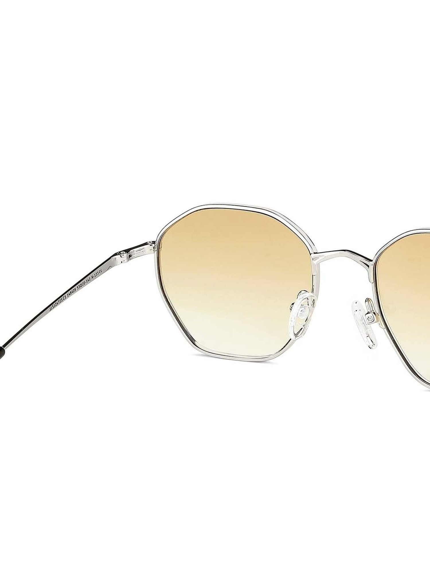 John Jacobs JJ S12472 S Yellow Hexagon Sunglasses