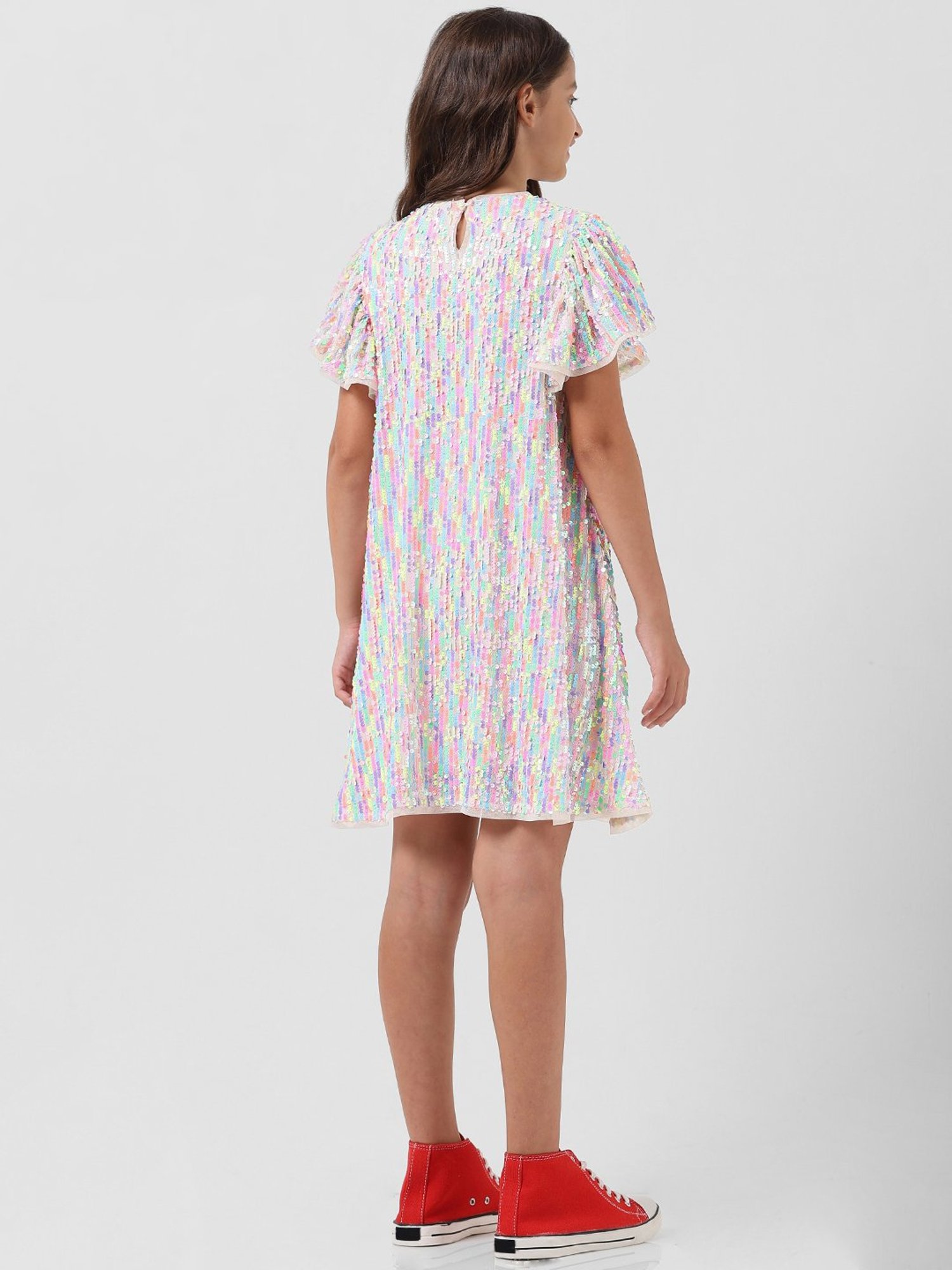 VERO MODA GIRL Multicolor Embellished Shift Dress